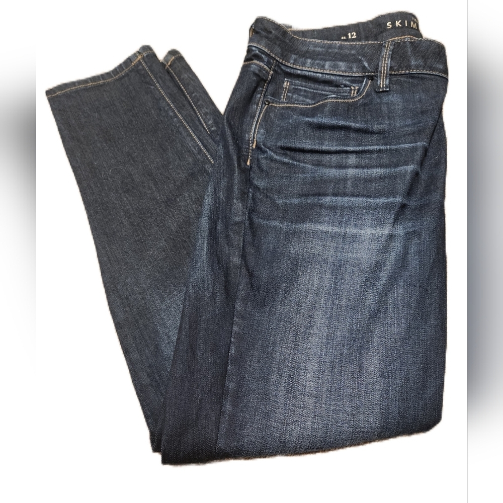 White House Black Market The Skimmer Size 12 Distressed Skinny Jeans